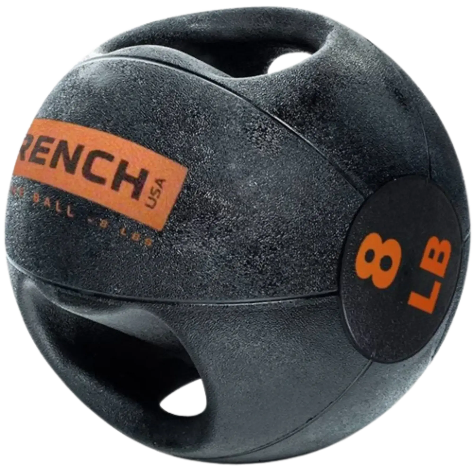French Fitness Dual Grip Medicine Ball w/Handles 8 lb (New)