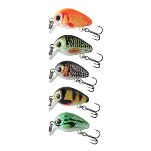 5-Pack Mini Crankbait Fishing Lure 3cm 2g Floating Wobblers Artificial Hard Bait Freshwater Fishing Lure Suitable for Saltwater Fishing soft fishing lure