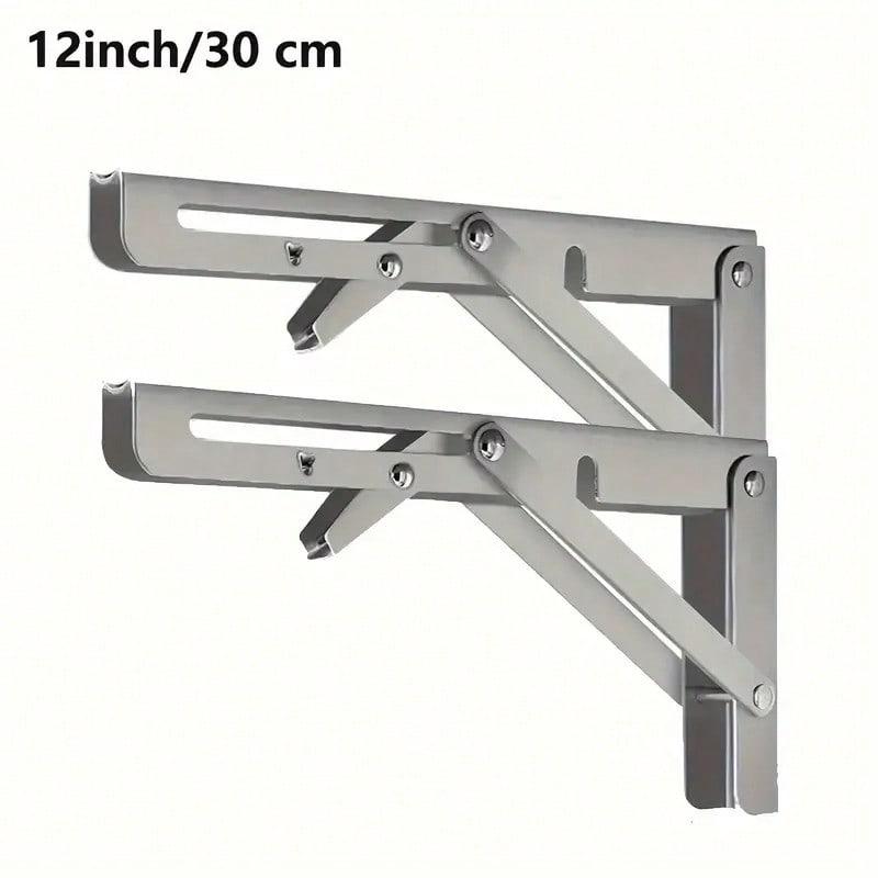 TAIMASI Heavy-Duty Folding Shelf Brackets - Space-Saving Wall-Mounted Design For Tables & Workbenches | Includes Mounting Screws - Seasonal Solution For: • Labor Day Workshop Upgrades • Thanksgiving Extra Serving Space • Christmas Gift For DIY Enthusiasts