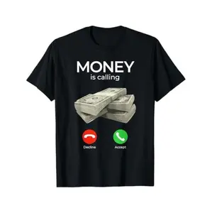 Golf Gift T-Shirt For Men And Women Summer Money Calls Funny Business Hustler T-Shirt For Energetic Entrepreneurs