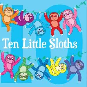 10 Little Sloths Hardcover Book, Preschool Learning & Early Reading Option for Children, Preschool Learning Book, Hardcover Books