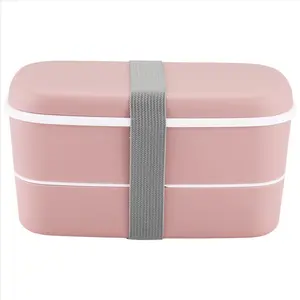 Microwavable 2 Layer Lunch Box with Compartments Leakproof Bento Box Insulated Food Container Lunch Box Pink