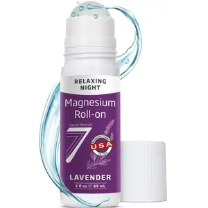 Seven Minerals Magnesium for Sleep Stick with Lavender - All Natural Sleep Blend For Deeper Sleep & Relaxation, Non Habit Forming - Mess-Free Topical Magnesium Roll On, USA Made, 3 Fl Oz