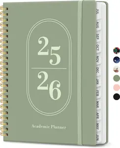 Planner 2025-2026, Academic Year Weekly and Monthly Calender Planner, July 2025 - June 2026, Spiral Bound School Planning Tool, Perfect for Teacher, Student, Women & Men - A5 (6.3" x 8.5"), Green