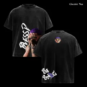 Blessd SI SABE Shirt – Latin Trap Vintage Acid Washed Oversized Graphic T Shirt, Medellin Purple Hair Rapper Streetwear Aesthetic, Heavy Cotton Unisex Tee, Gift for Trap Fans