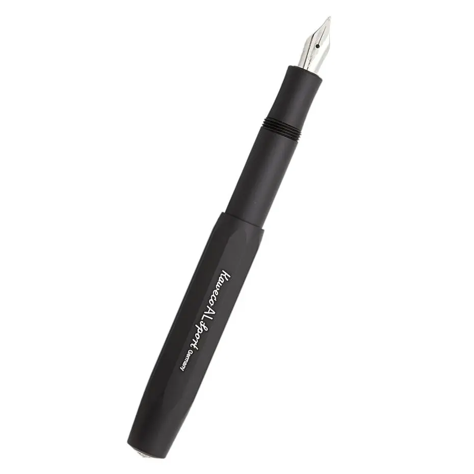 Kaweco AL Sport Fountain Pen - 22g, Grey & Black, 10.5cm Capped, Premium Writing Tool for Professional Office Use