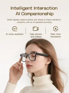 AI Camera Glasses with 8MP Resolution  Convenient Button Touch Adjustment for Travel Outdoor Adventures Hands-Free Photography 160+Languages Real-Time Translation Bluetooth Wireless Wearable Video Recording  gift Multifunctional Audio Sunglasse