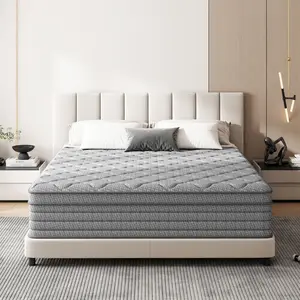 SEEUO 10/12/14 inch Double/Standard Double/Large/King mattresses, memory foam blended material, individually pocketed springs, pain-relieving pressure mattress, boxed memory foam mattress, 100-night trial sleep.
