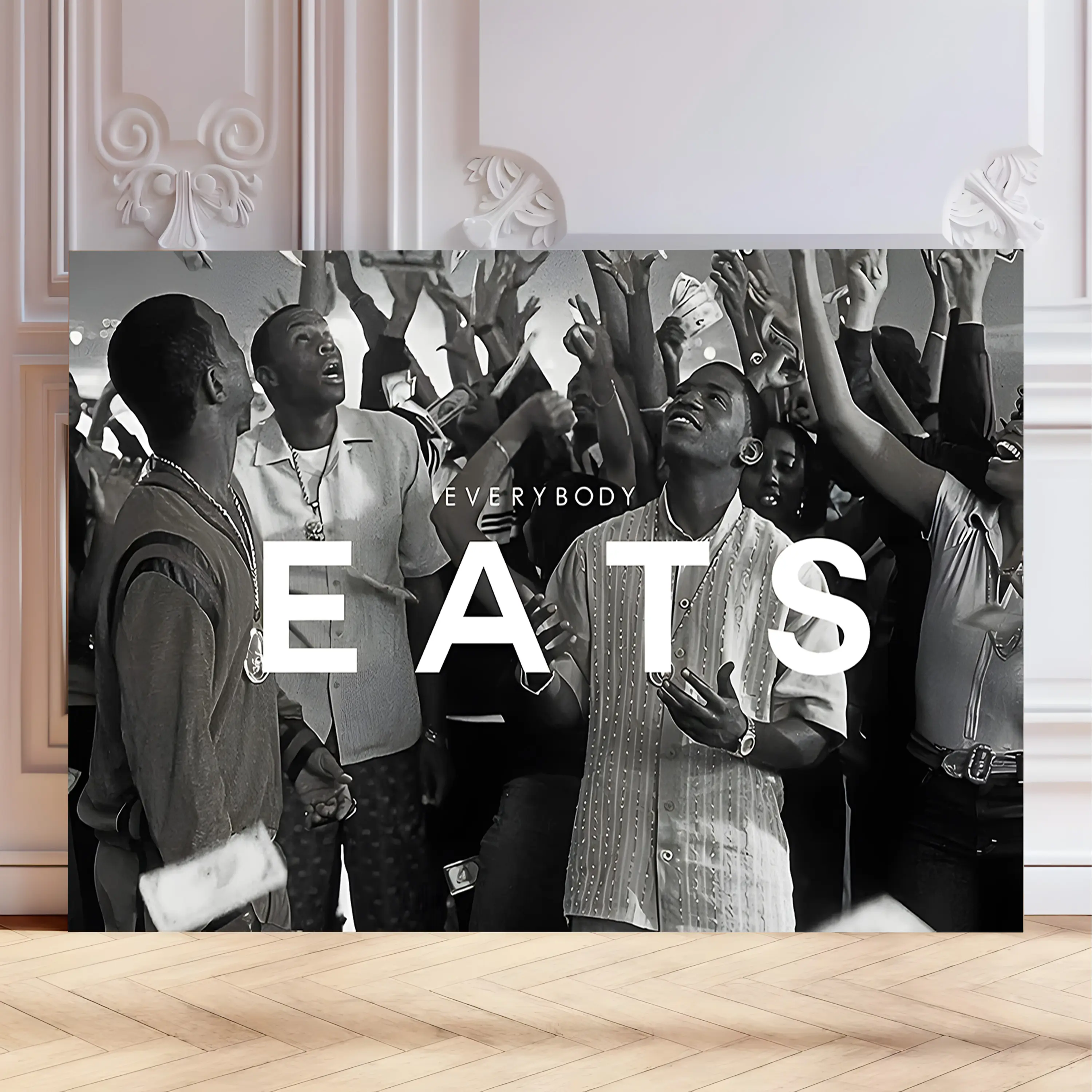 Paid in Full Everybody Eats Waterproof Unframed Movie Poster - Hypebeast Cult Classic Film Print, Plaid Artistic Street Art Home Decor for Room, Wardrobe, Kitchen Walls, Unframed Style Decoration