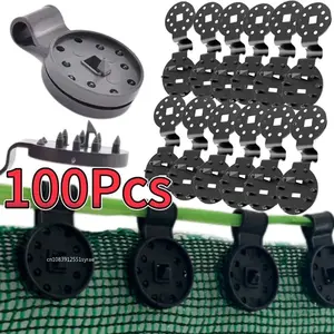 100 Sunshade Clips, Locking Plastic Clips, Greenhouse Shade Fabric Fixing Clips, Tarpaulin Clips, Fence Fabric Clips, Garden Net Clips, Plastic Sunshade Clips