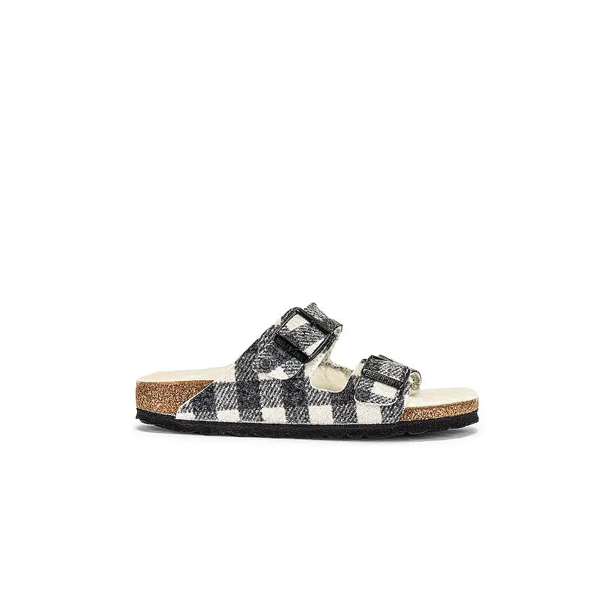 BIRKENSTOCK Arizona Sandal in Plaid White