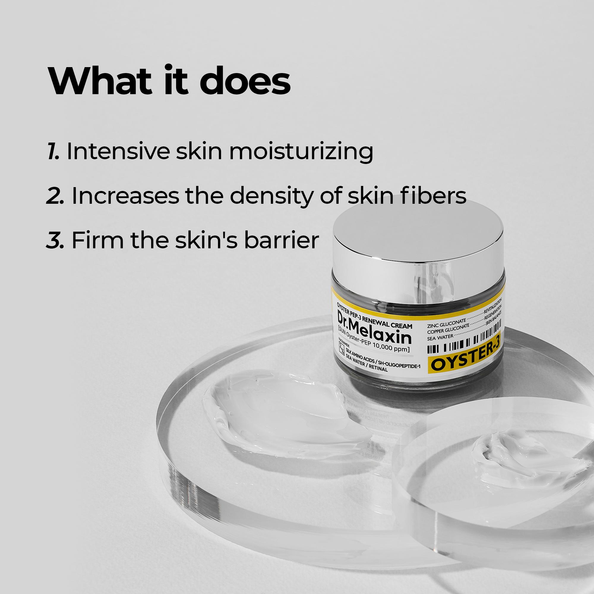 [Dr.Melaxin Official] Oyster Pep3 Renewal Cream | Anti-aging, Wrinkles, Elasticity, Brightening, Dull Skin, Hydration  | Korean Cosmetics | 50ml