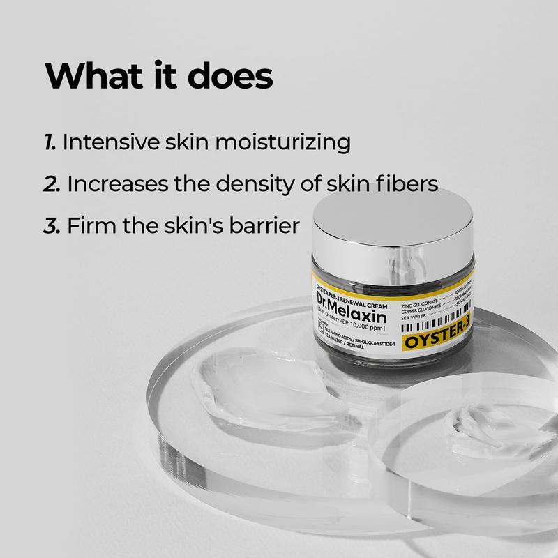 [Dr.Melaxin Official] Oyster Pep3 Renewal Cream | Anti-aging, Wrinkles, Elasticity, Brightening, Dull Skin, Hydration  | Korean Cosmetics | 50ml