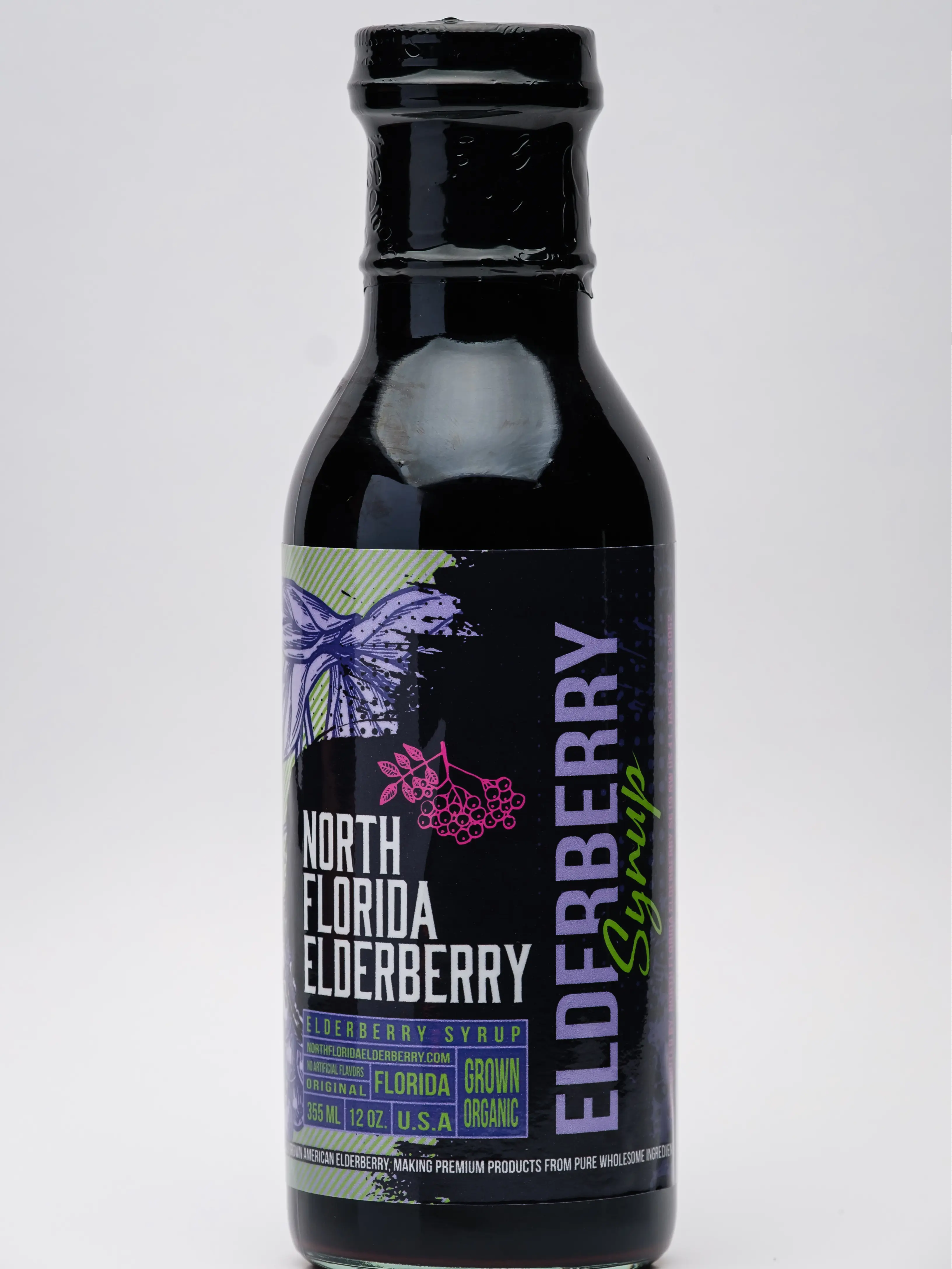 Farm Fresh Elderberry Syrup - Naturally High in Antioxidants, Naturally Grown on Family Farm, Potent, No Water Added