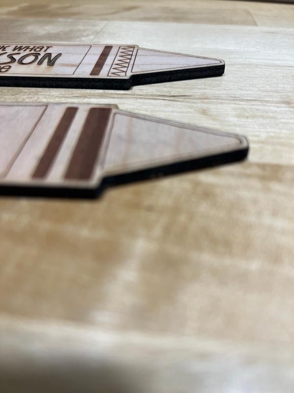 AfroPuffsandStuff.com Personalized Magnetic Crayon Shaped Magnets for Kids' Artwork Colorful Decor Reusable Interactive Learning Tool Perfect Gift for Students