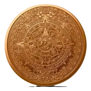 5 oz Copper Aztec Calendar with Acrylic Case