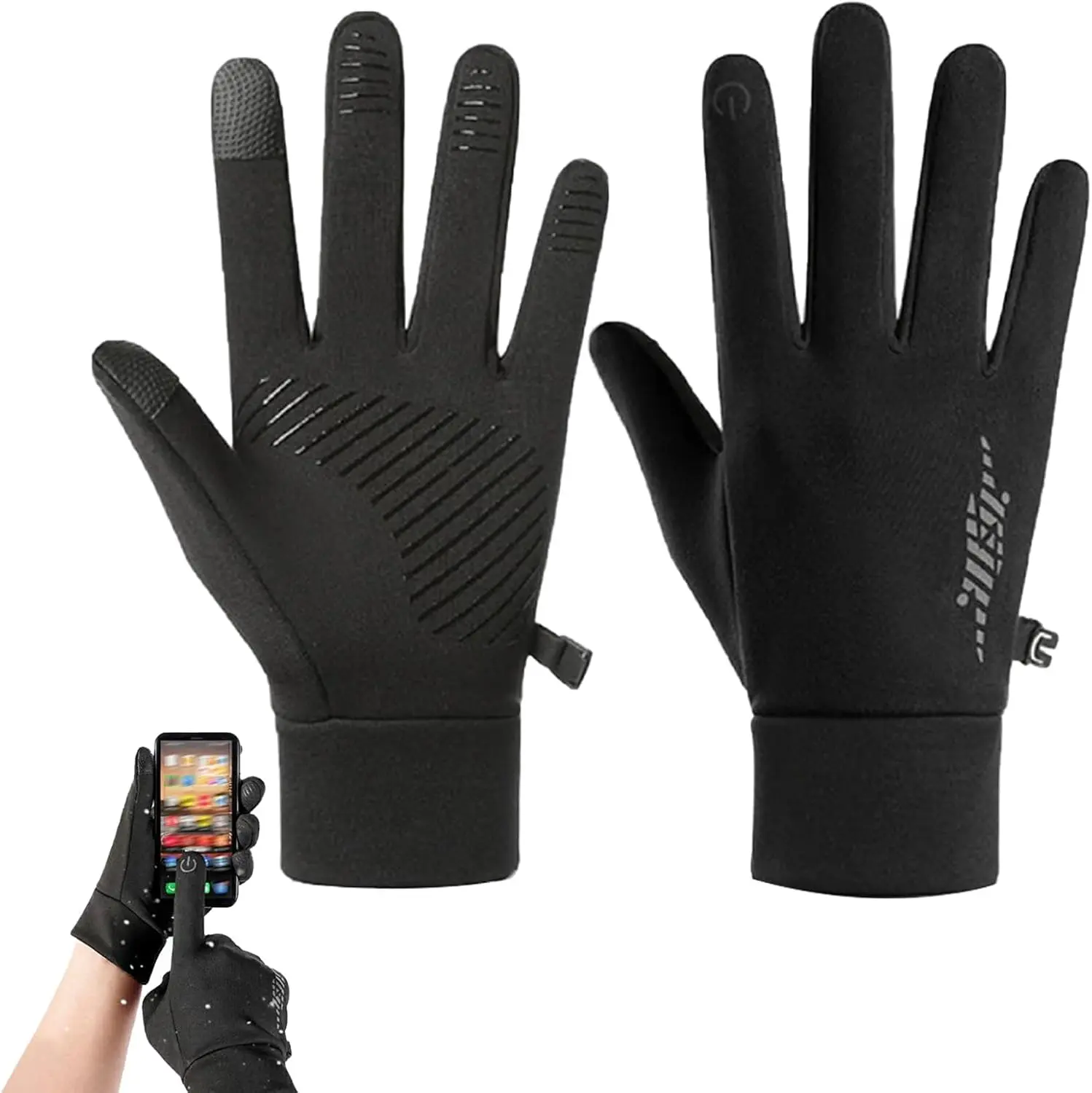 Thermal Touchscreen Outdoor Sports Gloves for Women, Non-Slip Warm Ski Liners for Cycling, Running