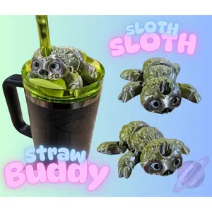 SLOTH STRAW BUDDY FOR YOUR TUMBLER CUP