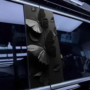Butterfly Pattern Car Sticker, Car B-pillar Sticker, Anti-scratch DIY Art Protective Cover, Universal Car Exterior Decoration Accessories, Sticker For Cars