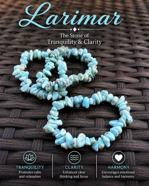 Larimar chipped bracelet