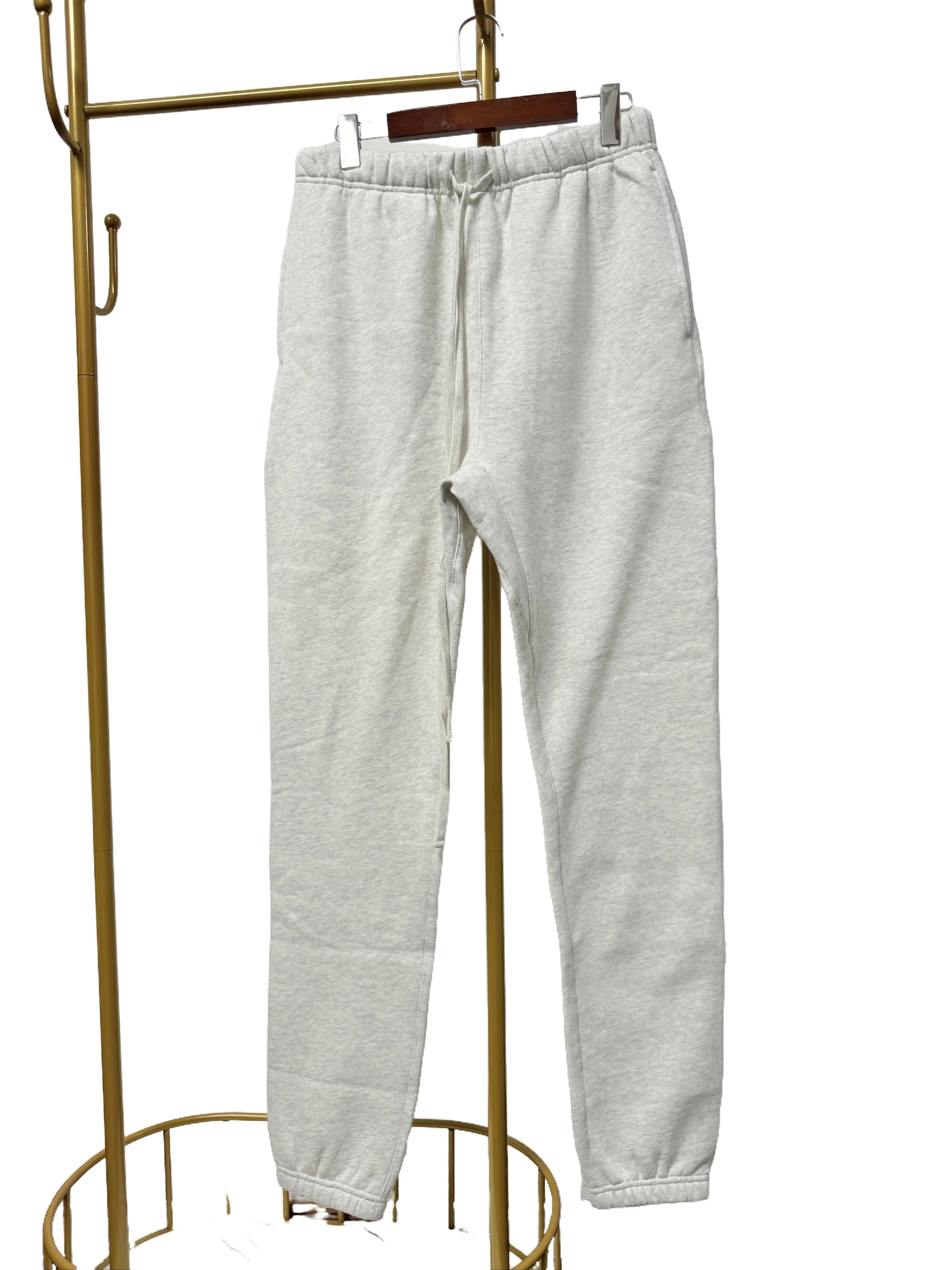 Mens Heather Light Heather Gray Baggy Sweatpants Y2K Streetwear Elastic Drawstring Relaxed Fit