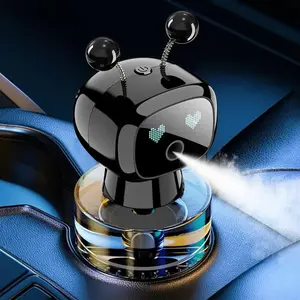 New Robot Car Air Freshener Aromatherapy Diffuser Smart Vibration Sensing Black Branded01