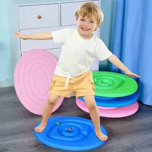 Universal Snail Design Balance Board,Rocker Maze Board with 5 Balls,Children Snail Balance Board,Kid Rocking Seesaw Board,Toddler Physical Therapy Toy,wiggle board Activity Game Development Durable