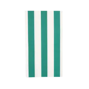 EMERALD GREEN SIGNATURE CABANA STRIPE GUEST TOWELS