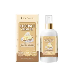 OCEAURA Coconut Cream Pie Body Hair Milk Mist Coconut Scent Gentle Moisturizing Hydrating Body & Hair Dual-Care Spray