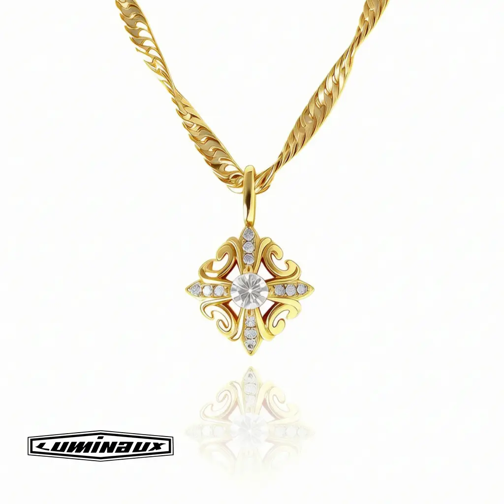 Fleur-de-lis Pendant Necklace D Color VVS Clarity Modern Versatile Accessories Fashion Jewelry Perfect Birthday Anniversary Engagement Christmas Gift Boyfriend Girlfriend present