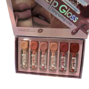 Long Lasting Lip Gloss Set - Smooth Application for Effortless Precise Use - 6 Shades Matte Finish