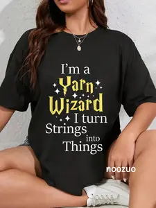 100% Cotton I'm A Yarn Wizard - Knitting Knitter Crocheting Crocheter T-Shirt
