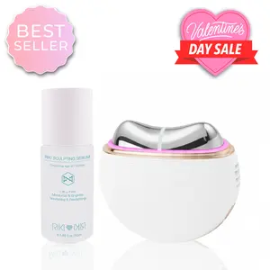 RIKI Sculptress & RIKI Sculpting Serum Bundle - EMS, LED Light Therapy, Heat, Cooling, Vibration for Lifting, Toning, Rejuvenation & Enhanced Absorption | LIVE Only