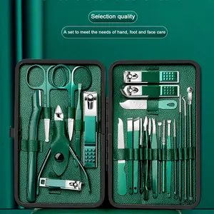 Manicure Set Personal Care with Luxurious Travel Case Storage, Nail Clipper Kit for Men Women, Professional Pedicure Tools Gift for Family & Friends