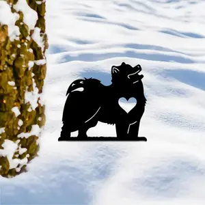 CIFbuy Creative Pet Garden Stake Metal Yard Art Silhouette Outdoor Decoration for Dogs