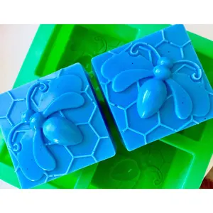 silicone bumblebee mold - honeybee soap mold - Beehive honeycomb candle soap resin Mold