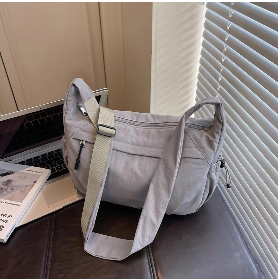 Lightweight Nylon Crossbody & Handheld Bag - Spacious, Multi-Pocket for Daily Commute