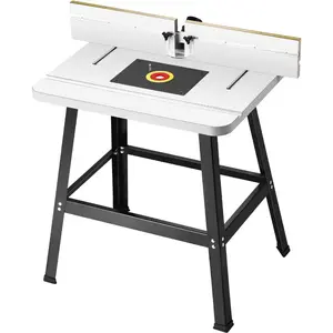 VEVOR Precision Router Table System, 31.5 inx 23.9 in, Routing Table Accessory Kit with Adjustable Fence, MDF Top, Sturdy Metal Base, Dust Collection Port, Compatible with Routes Various Drill BitsVEVOR Super Brand Day