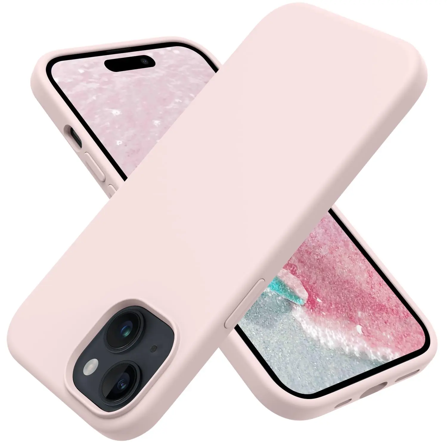 OTOFLY Compatible with iPhone 15 Plus Case, Silicone Shockproof Protective Slim Thin i Phone Case for 15 with Anti-Scratch Microfiber Lining Smartphone Accessories, Cellphone Cover, Device Protection apple silicone Protector Casing
