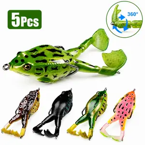 5 Counts/Box Simulated Frog Lure Set, 13.5g(1/2 oz) Lifelike Artificial Fishing Lure Bait, Portable OutdoorFishing Accessories, Fishing Gear, Fishing Equipment