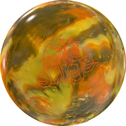 Storm Tropical Surge Bowling Ball - Tropical Line, Gold/Bronze/Medallion Look, 10lbs Reactor Pearl Undrilled Base, Power Edge Finish, Boosted Differential, Medium-Low Flare Potential, for Bowling Sports (6 Exciting Colors and Fragrances Available)