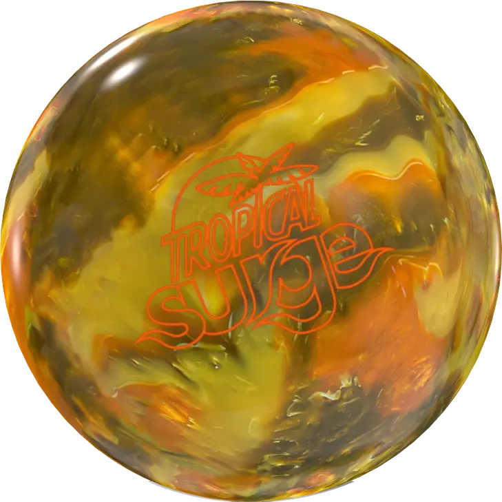 Storm Tropical Surge Bowling Ball - Tropical Line, Gold/Bronze/Medallion Look, 10lbs Reactor Pearl Undrilled Base, Power Edge Finish, Boosted Differential, Medium-Low Flare Potential, for Bowling Sports (6 Exciting Colors and Fragrances Available)