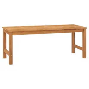 vidaXL Outdoor Patio Bench, Garden Patio Bench with Wooden Frame, Garden Park Bench Seating Chair for Porch Backyard, Farmhouse Style, Solid Wood Teak 316626