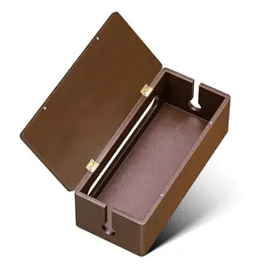Wooden  Management Box, Power Strip Cord Organizer Box, Cord Hider for Office, Living Room, Bedroom, Lid Design,  Organizer for Desk, Wire Management