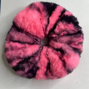 Soft and Plush Neon Diva Milky Way Seal Minky (100% Polyester) Scrunchie