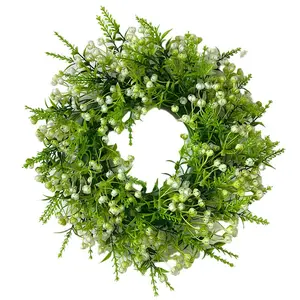 1pc Artificial Lavender Wreath, Door Decor Hanging Ornament, Home Decoration Accessory, Spring Photography Prop, Artificial Flowers, Nature Ornaments