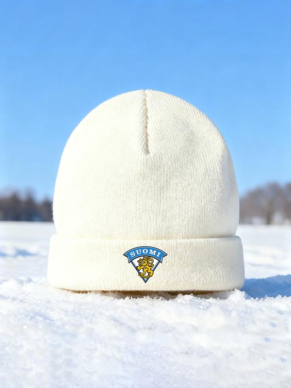 Winter Warm Knit Beanie Hat with Finnish Lion Emblem Print for Outdoor Sports Activities and Casual Wear Designed for Adults Winter Season Cold Weather Protection for Holiday Gifts Christmas and New Year Celebrations Winter Accessories Winter Warm Knit Beanie Hat with Finnish Lion Emblem Print for Outdoor Sports Activities and Casual Wear Designed for Adults Winter Season Cold Weather Protection for Holiday Gifts Christmas and New Year Celebrations Winter Accessories