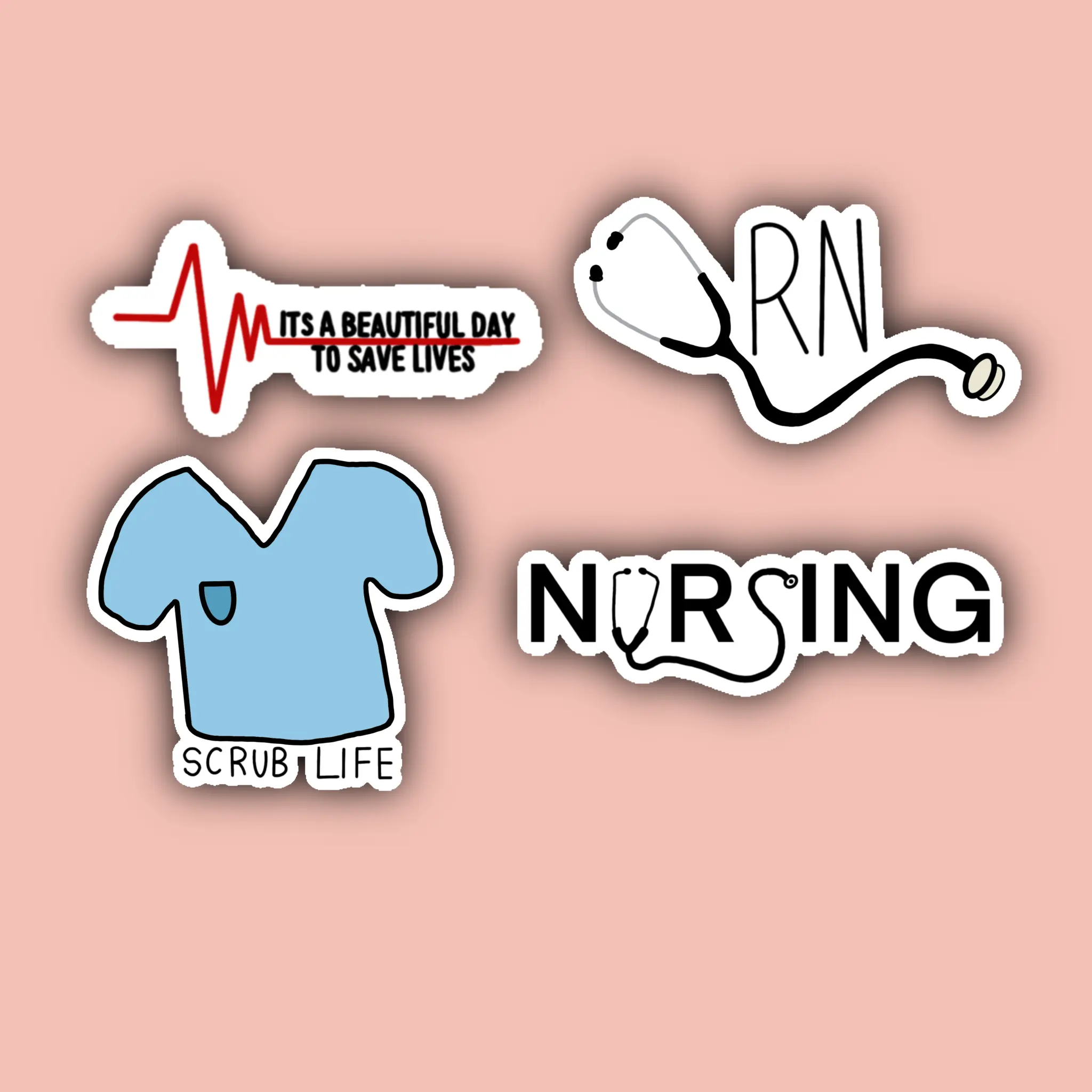 Nurse/Nursing Sticker Pack - Waterproof Stickers