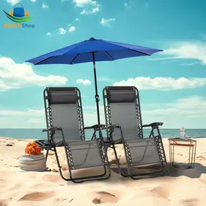 Zero Gravity Set of 2 Portable Recliner Camping Patio Outdoor Garden Lounge Chair with Cup Holder Trays Adjustable Pillow beach  lounger summer  chairs Folding Lounge Chairs with Cup Holders Tudor Brown Adirondack Glider Chair