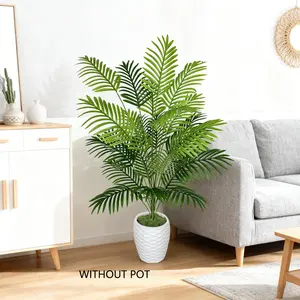 1pcs Artificial Fan Palm Plant 65-190cm, Modern Style Plastic Greenery, Indoor Home Decor, Office Decoration, Holiday Decor, Gardening Arrangement